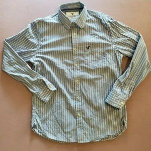 American Eagle Outfitters Medium Blue White Stripe